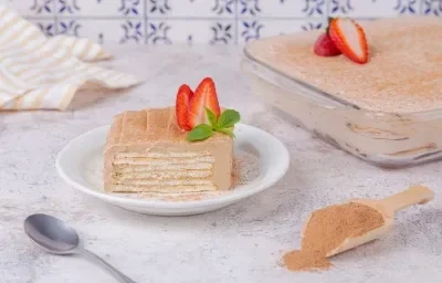 Postre de Galletas con Crema de Moka Postre de Galletas con Crema de Moka