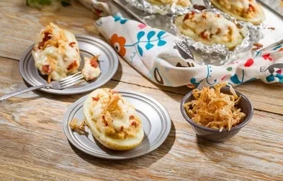 Papas rellenas de chori-queso