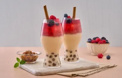 Boba Tea de frutos rojos Boba Tea de frutos rojos
