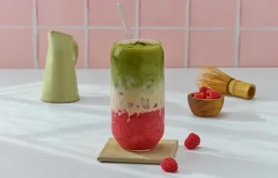 Raspberry Matcha Latte
