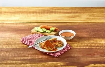 Tortitas de pollo con verduras
