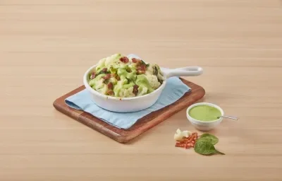 Coliflor gratinada con espinacas