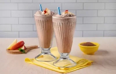 Frappé de chocolate con manzana