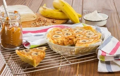Pay de plátano y dulce de leche Pay de plátano y dulce de leche