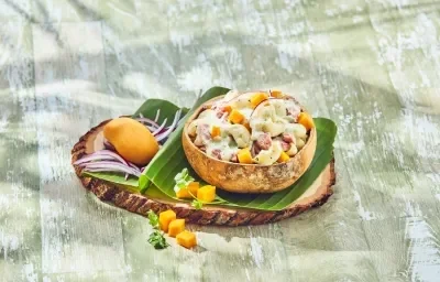 Coditos de atún con mango