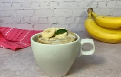 Mugcake de plátano Mugcake de plátano