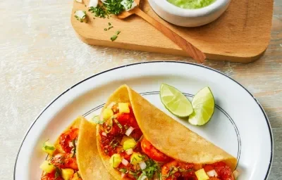 Tacos de camarón al pastor