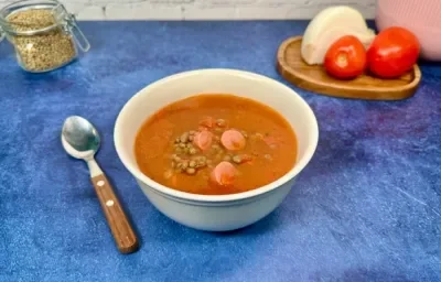 Sopa de Lentejas con Salchichas