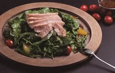 Ensalada de berros espinacas y atún Ensalada de berros espinacas y atún