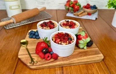 Crumble de Frutos Rojos y NIDO®