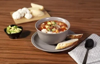 Sopa de coliflor y papa