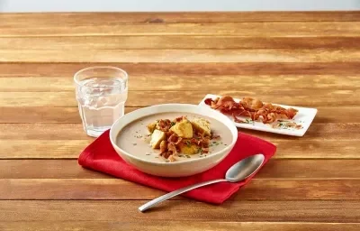 Crema de frijol y pollo