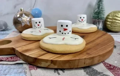 Galletas de Muñeco de Nieve Galletas de Muñeco de Nieve