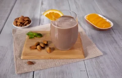 Agua de avena, naranja y chocolate Agua de avena, naranja y chocolate