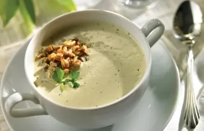 crema de cilantro con nuez