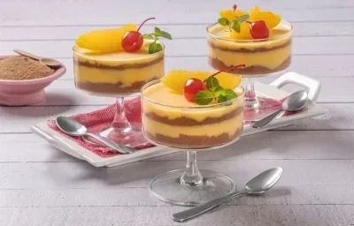 Parfait de Durazno con Chocolate Parfait de Durazno con Chocolate