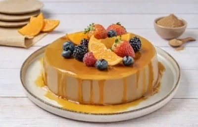 Flan de Chocolate con Mandarina Flan de Chocolate con Mandarina