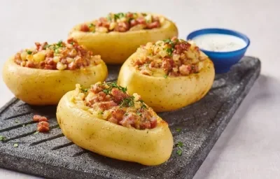 Papa Rellena de Chorizo Argentino Papa Rellena de Chorizo Argentino