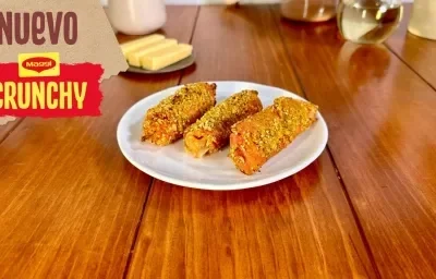 Rollitos de Jamón Crujientes Rellenos de Queso