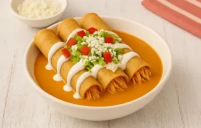 Tacos Ahogados en Salsa de Chipotle