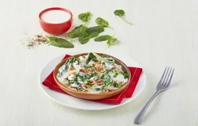 Espinacas cremosas con tocino