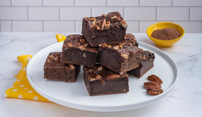 Ingredientes del brownie de chocolate y nueces