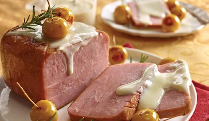 JAMÓN HORNEADO CON SALSA DE MANZANA