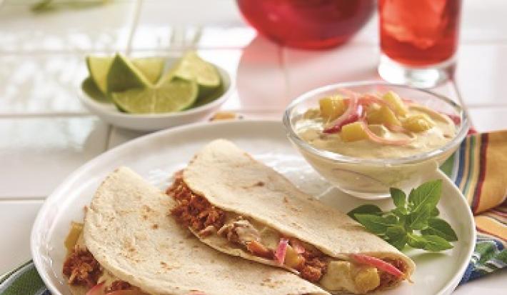 tacos de cochinita pibil deslactosado