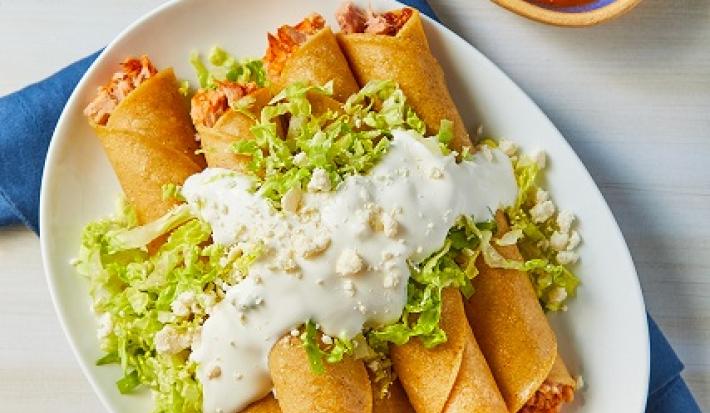 Flautas de papa con atún