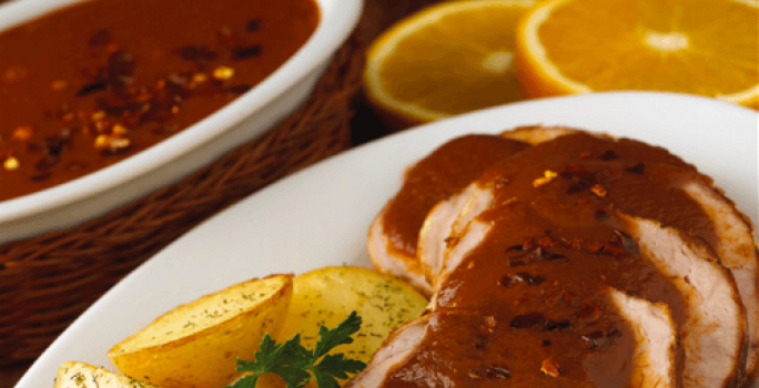 Lomo de cerdo en salsa de guajillo y naranja | Recetas Nestlé
