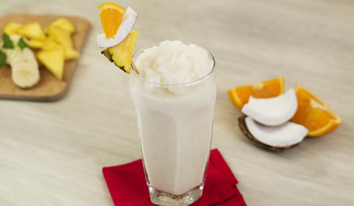 Frappe de coco tropical