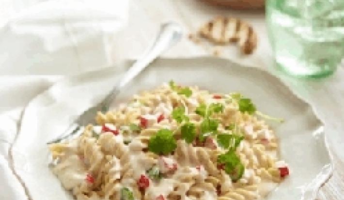 Fusilli cremoso con surimi