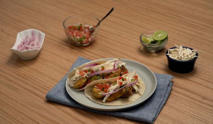 Tacos de vegetales estilo Ensenada