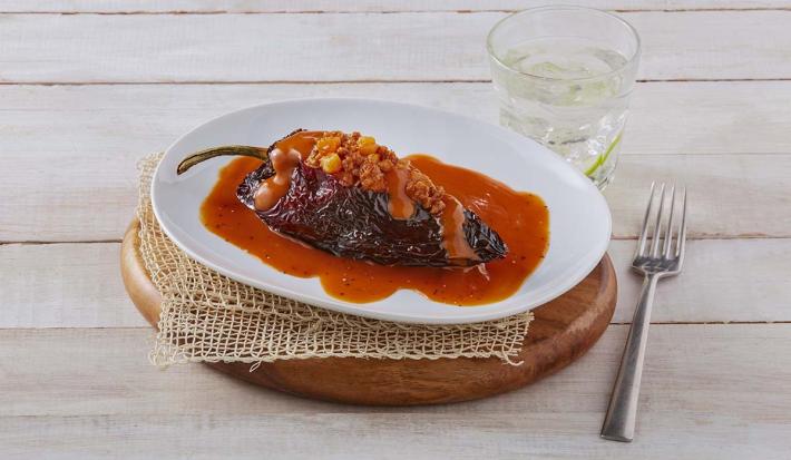Chiles rellenos de picadillo