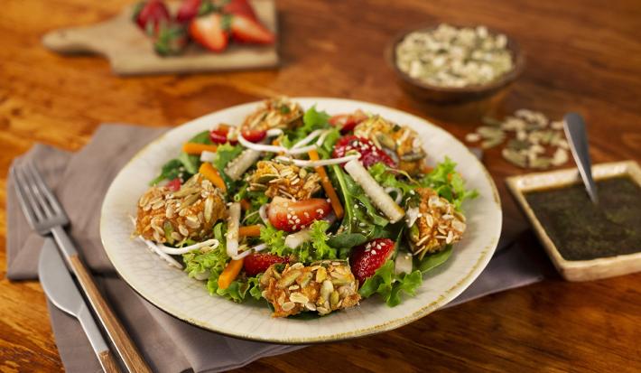 Ensalada con pollo oriental