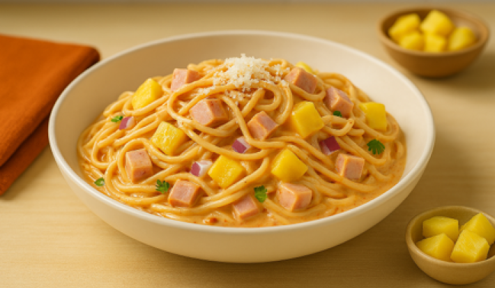 Espagueti Hawaiano al Chipotle