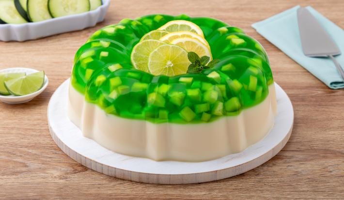 Gelatina de Limón y Pepino