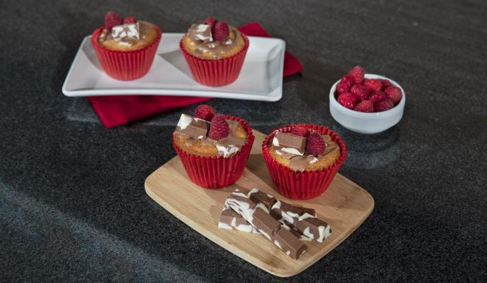 Cupcakes de frambuesa con chocolate Cupcakes de frambuesa con chocolate