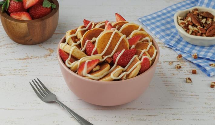 Mini Hot Cakes con Fresas