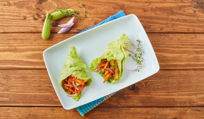 Cono de pollo y vegetales