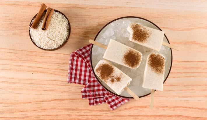 Paletas Heladas de Arroz con Leche