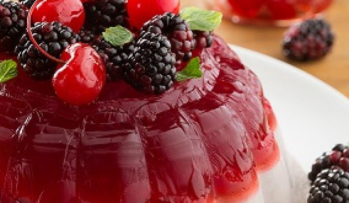 Gelatina extrema de cereza y zarzamora Gelatina extrema de cereza y zarzamora