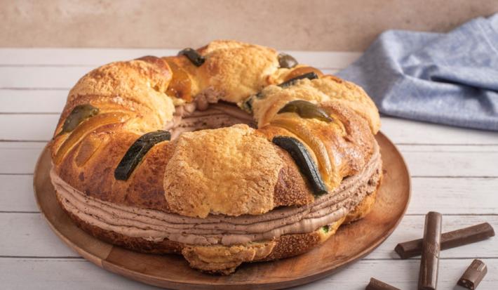 Rosca de Reyes Rellena de Chocolate
