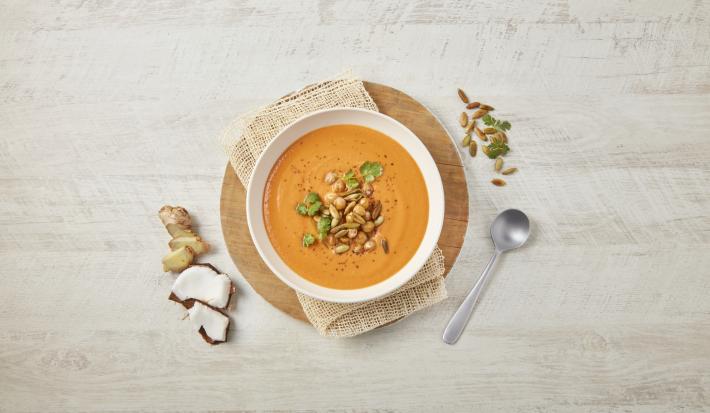 Crema de garbanzo con jengibre
