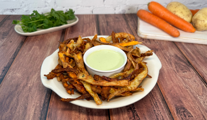 Chips de cáscaras de verduras
