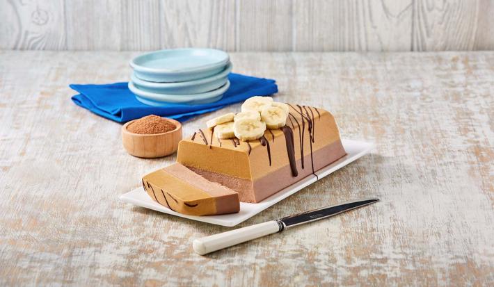 Pastel helado de choco plátano