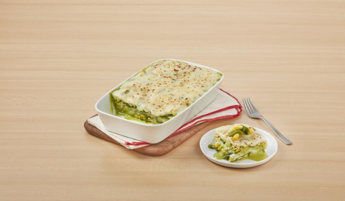 Pastel azteca de rajas con crema