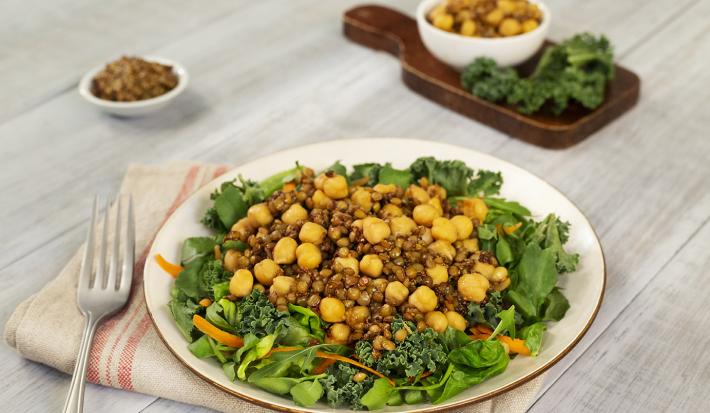 Ensalada verde con leguminosas