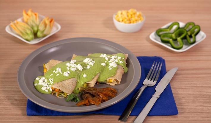 Crepas de flor de calabaza