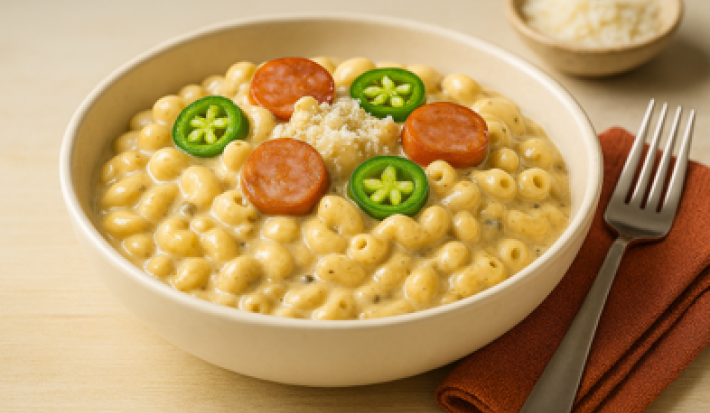 Coditos Cremosos con Salchicha